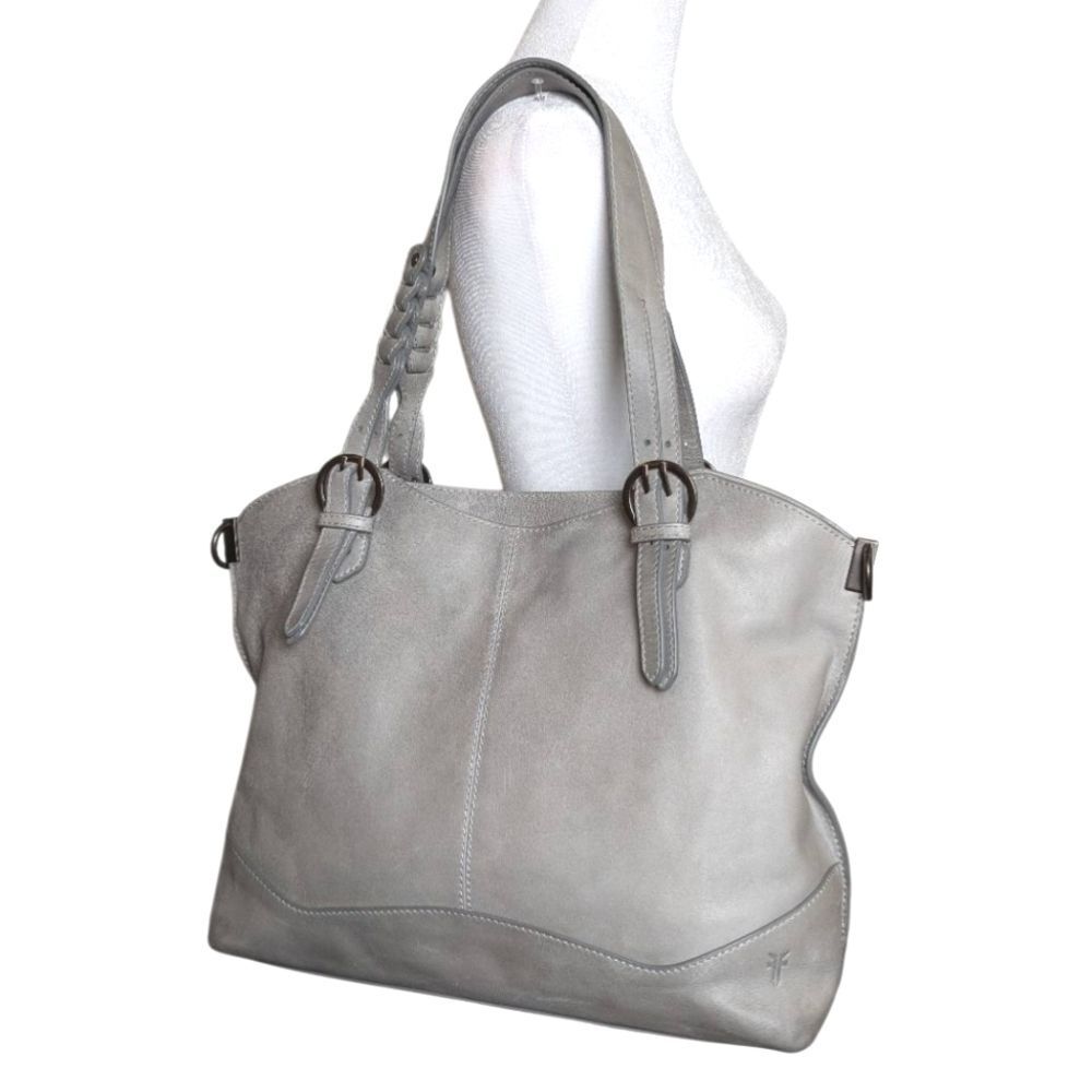 Frye Light Gray Leather Shoulder Bag